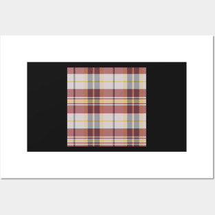 Autumn Aesthetic Arable 1 Hand Drawn Textured Plaid Pattern Posters and Art